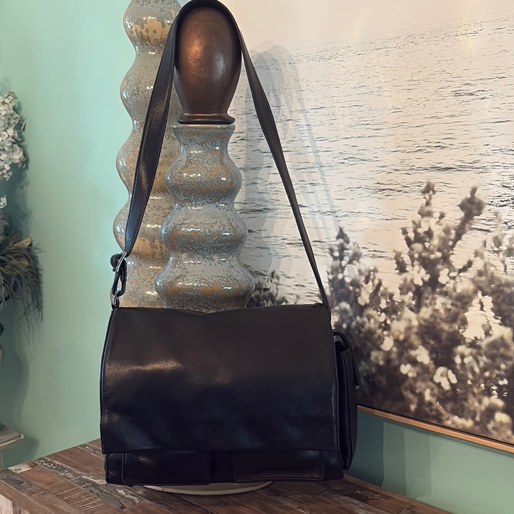 Danier Black Leather Shoulder Bag